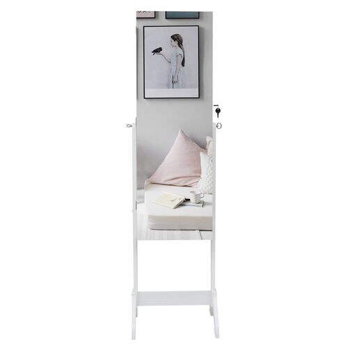 Dressers Full Mirror Wooden Floor Standing 4 Layer Shelf Wi