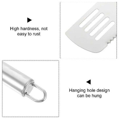 2 Pcs Scoop Stainless Steel Pizza Spatula Steak Shovels