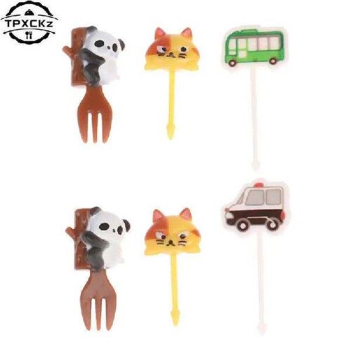 Japan Plastic Animal/Car Fruit Fork Picks Mini Cartoon
