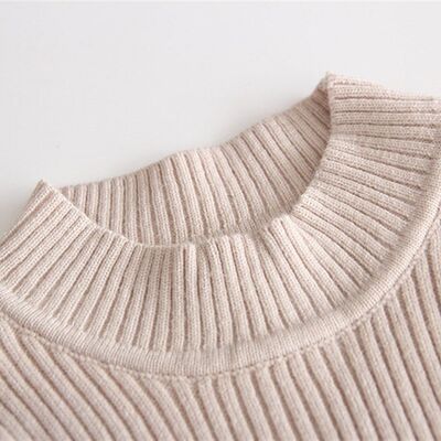 0-5Yrs Spring Baby Girls Solid Knitted Dresses Infant Kids L