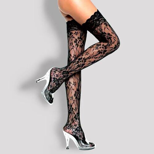 Thigh High Stockings Jacquard Tights Lingerie Fishnet Stocki