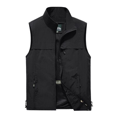 Vest Mens Outdoor Waistcoat Leisure Thin Middle-aged Photog