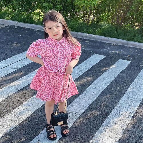 Girls Clothes Set Pink Color Leopard Toddler Girl Clothing S