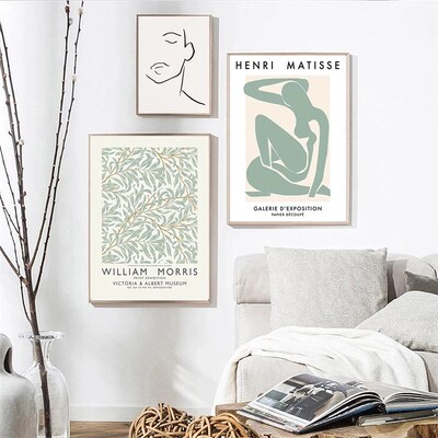 Nordic Abstract  Painting Picasso Matisse William Morris Pos