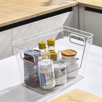 Kitchen Counter Pantry Baskets with Bamboo Lid Vanity Table