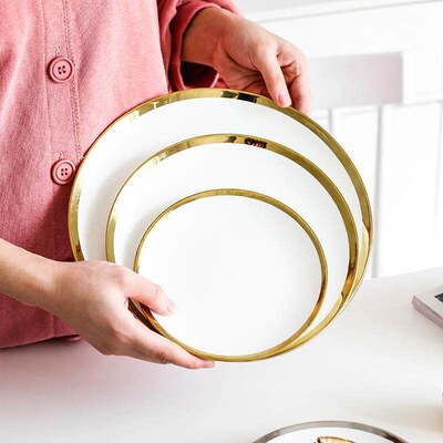 Marble Dinner Plate Set Ceramic Kitchen Plate Tableware Set1