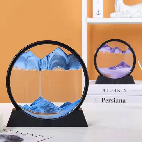 Sandscape Moving Sand Art Picture Round Moving Hourglass 3D