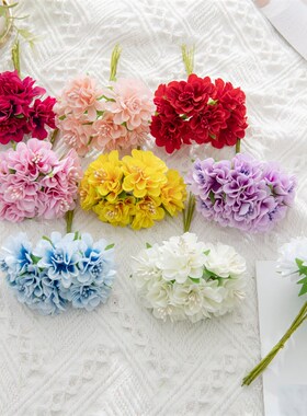 18PCS Artificial Flowers Bouquet Stamen Wedding Party Christ