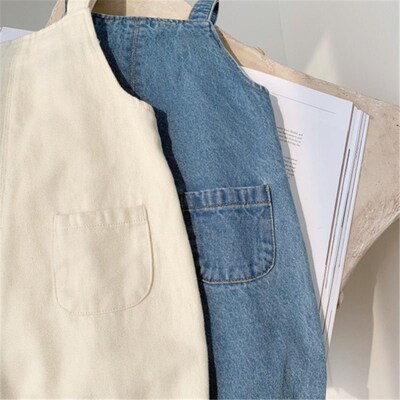 Baby Boy Solid Denim Overalls Child Jean Bib Pants Infant Ju