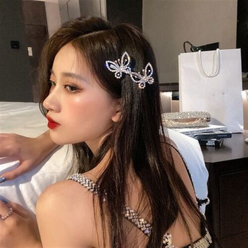 2023 INS Cute Double Butterfly Hair Clips Clamp for Women Gi