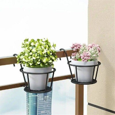 Railings Iron Window Sill Planter Pot Stand Balcony