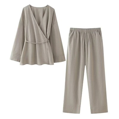 Womens Set 2024 New Fashion Female Trousers Spring Summer D
