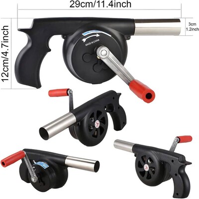 Hand Crank BBQ Fan Portable Barbecue Air Blower Outdoor Cook