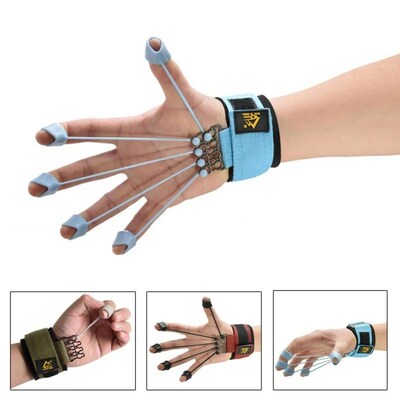 Hand Gripper Finger Expander Finger Trainer Exerciser Resist