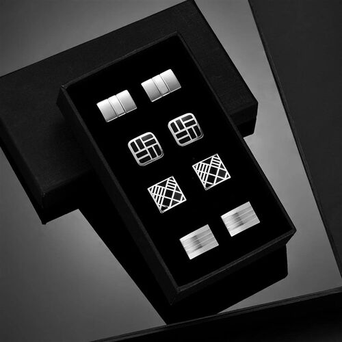 4 Pairs Cufflinks Set CuffLinks For Mens Wedding Souvenirs G