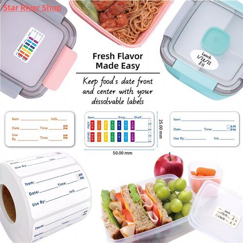 Dissolvable Food Labels by Food Safe 2*1 Kitchen Storage