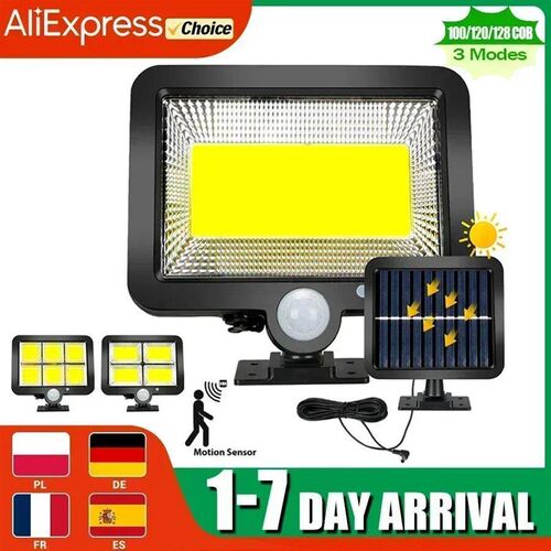 Solar Lights Outdoor 100/120/128COB Split Wall Lamp 3 Modes