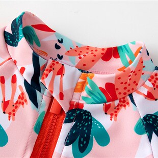 Girl One Piece Suit 2-11 Year Children Short Sleeve Swimsuit