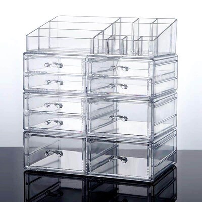acrylic cosmetic box transparent clear make up organizer