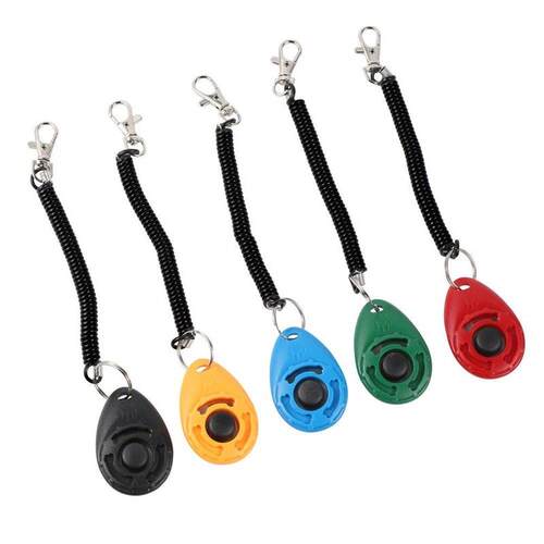 Dog Training Clicker Pet Cat Plastic New Dogs Click Trainer