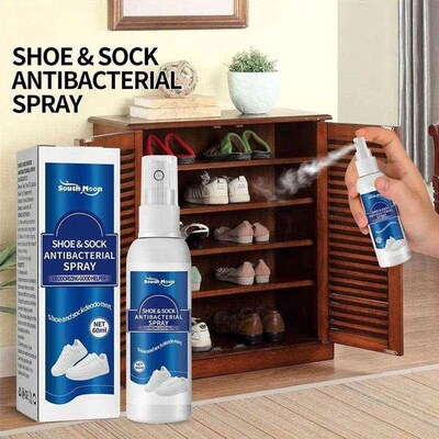 60ml Shoe Shock Antibacterial Spray Foot Odor Shoes Stink Fr