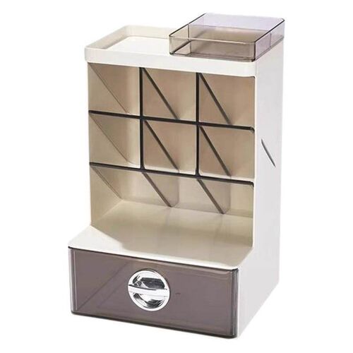 Cosmetic storage box with a slanted insert design, suitable