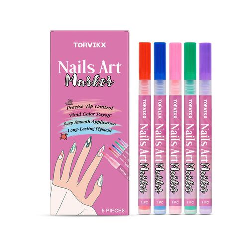 TORVIKX Nail Art Graffiti Pen - Vibrant Colors, Easy to Use,