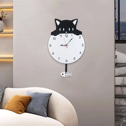 Cat Pendulum Wall C Decorative Wall Ornament for Office
