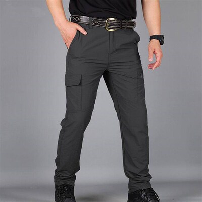Outdoor Waterproof Tactical Cargo Pants Men Breathable  Casu