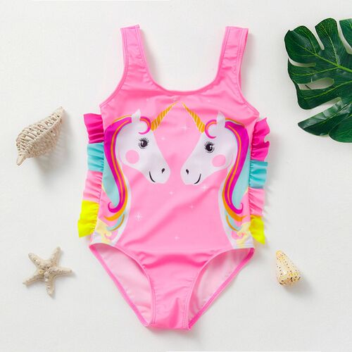 New Girls Swimsuit One Piece Swimsuit Bathing Suit 4-13Years