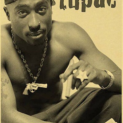 Hip Hop Singer Tupac Poster Print Posters Rapper 2PAC Kraft