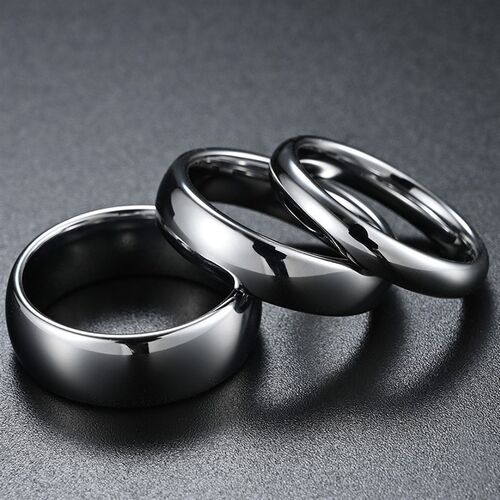 MIXMAX 50PCs Silver Plated Stainless Steel Rings For Men 2mm