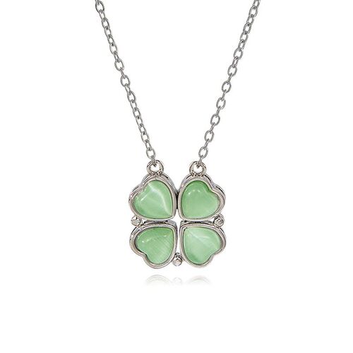Korean Version Of Green Four-leaf Clover Pendant Magnetic Vi