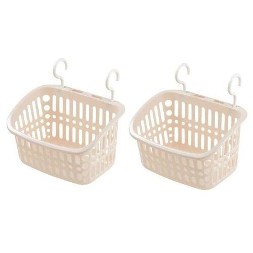 2 Pcs Baskets PP Hanging Basket Bathroom Kitchen Hanging