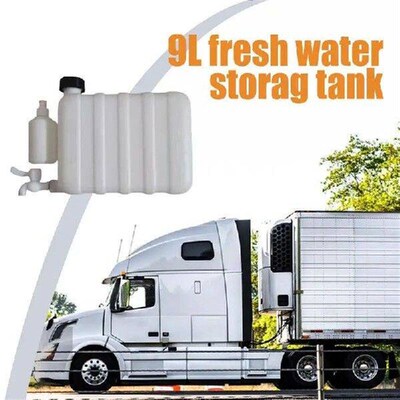 Truck Water Tank 9L Vehicle Water Container With Spigot
