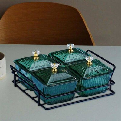 Divided Serving Platter Appetizer Serving Tray Seasoning