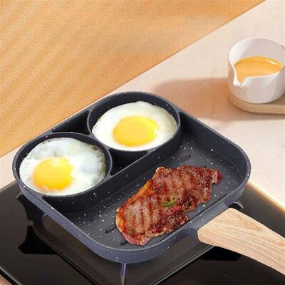 Maifanshi Four Hole Frying Pan Flat Bottomed Non Stick