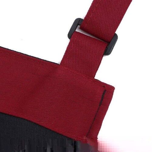 Women Bib Apron Waist Kitchen Restaurant Cooking Pocket