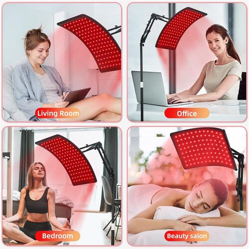 Red Infrared Light Therapy Lamp for Face and Body with Stand