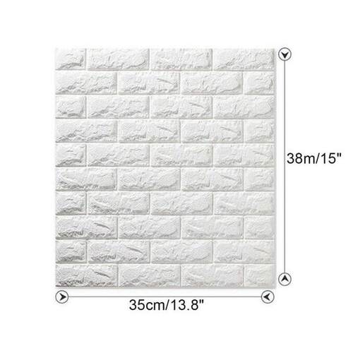 5/10Pcs 3D Foam Wall Stickers Paper Brick Stone Wallpaper Wa