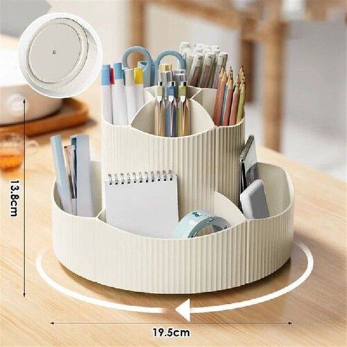 11 Slots 360 Degree Rotating Desk Organizer, Pencil Pen