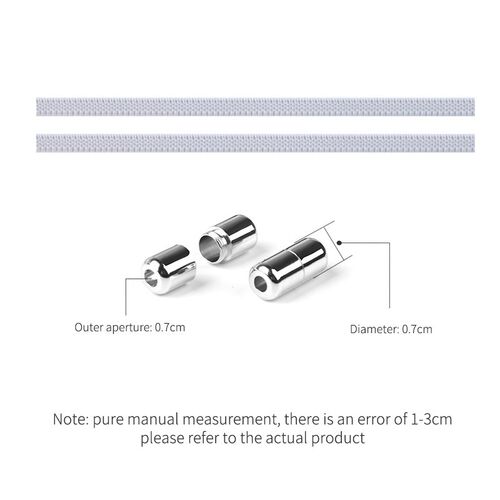 1Pair Elastic Flat Shoelaces No Tie Shoe laces Metal Lock Cr