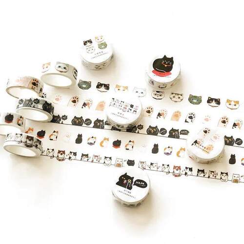 Washi Tapes Cute Cartoon Cat Masking Tape Washi ers Scrapboo