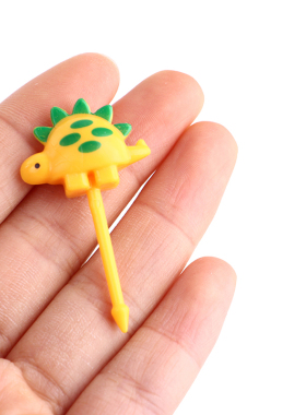 6/8/10pcs Animal Farm Dinosaur Fruit Fork Mini Cartoon Child