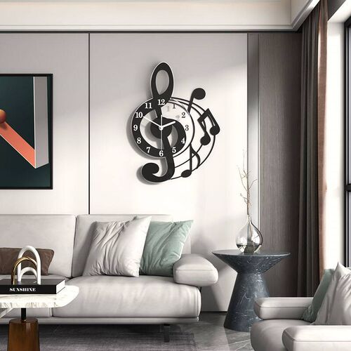 MEISD Musical Wall Clock Modern Music Design DIY Stickers Wa