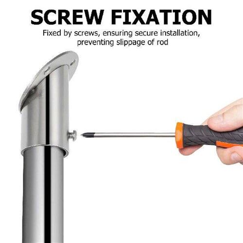 2 Pcs Bevel Angle Flange Base Rust-resistant Closet Rod