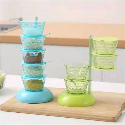 Seasoning Container Moisture-proof Salt Jar Rotary Storage