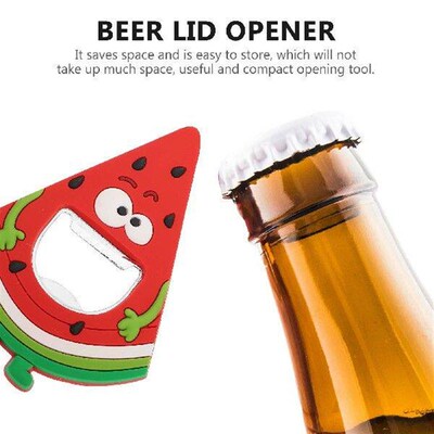 2pcs Magnetic Bottle Opener Fridge Silicone Watermelon Beer