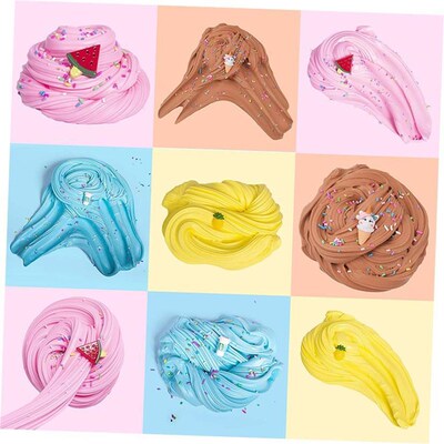 4 Pack Scented Upgrade Butter Scented Slime Kit Foaming Glue
