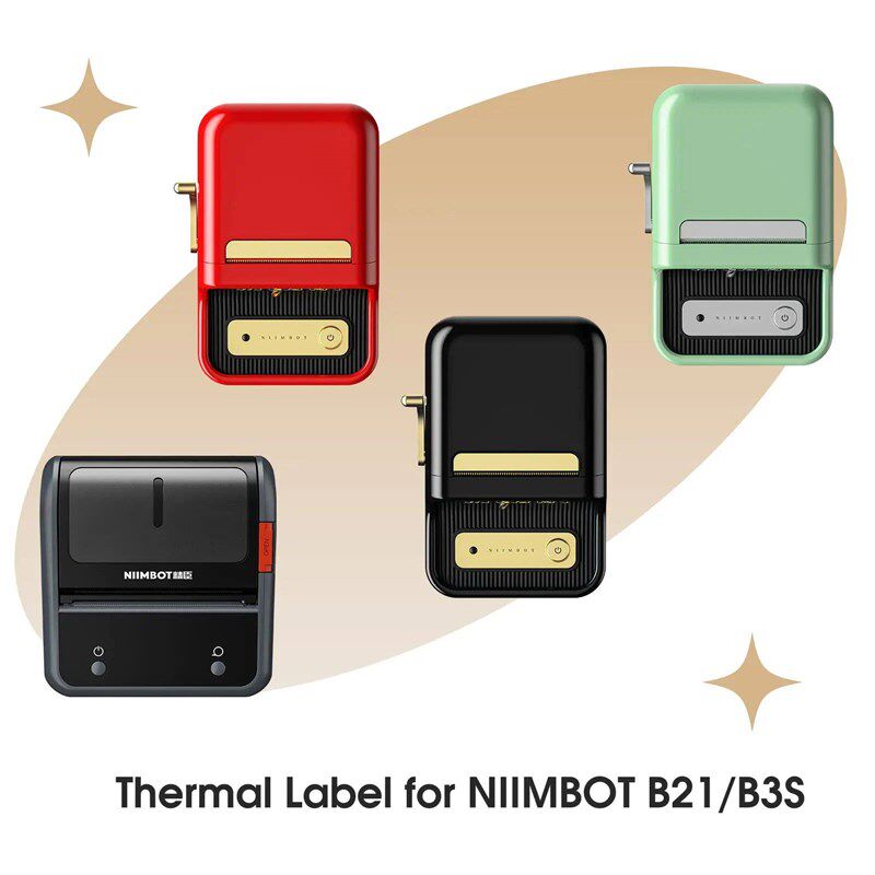 30-50mm Niimbot B21 B1 B3S Printer Label Paper Roll White er图片